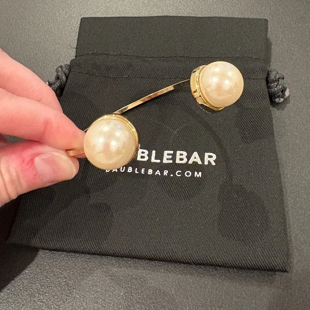 Baublebar Pearl Gold Cuff Bangle Bracelet